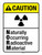 Caution: Naturally Occurring Radioactive Material ANSI Portrait - Wall Sign