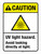 Caution: UV Light Hazard Avoid Looking Directly At Light ANSI Portrait - Wall Sign