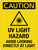 Caution: UV Light Hazard Avoid Looking Directly At Light Portrait - Wall Sign