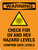 Warning: Check For UV And HEV Hazard Levels Confirm Safe Levels Portrait - Wall Sign