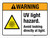 Warning: UV Light Hazard Avoid Looking Directly At Light ANSI Landscape - Wall Sign