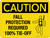 Caution: Fall Protection Required 100% Tie-Off Landscape - Wall Sign