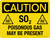 Caution: SO2 Poisonous Gas May Be Present Landscape - Wall Sign