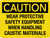 Caution: Wear Protective Safety Equipment When Handling Caustic Materials Landscape - Wall Sign