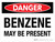 Danger: Benzene May Be Present Landscape - Wall Sign