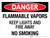 Danger: Flammable Vapors Keep Lights And Fire Away No Smoking Landscape - Wall Sign