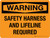 Warning: Safety Harness And Lifeline Required Landscape - Wall Sign
