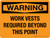 Warning: Work Vests Required Beyond This Point Landscape - Wall Sign