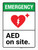 Emergency: AED on Site ANSI Portrait - Wall Sign