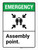Emergency: Assembly Point ANSI Portrait - Wall Sign