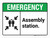 Emergency: Assembly Station ANSI Landscape - Wall Sign