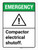 Emergency: Compactor Electrical Shutoff ANSI Portrait - Wall Sign