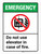Emergency: Do Not Use Elevator In Case of Fire ANSI Portrait - Wall Sign