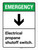 Emergency: Electrical Propane Shutoff Switch with Down Arrow ANSI Portrait - Wall Sign