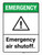 Emergency: Emergency Air Shutoff ANSI Portrait - Wall Sign