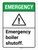 Emergency: Emergency Boiler Shutoff ANSI Portrait - Wall Sign