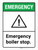 Emergency: Emergency Boiler Stop ANSI Portrait - Wall Sign