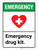 Emergency: Emergency Drug Kit ANSI Portrait - Wall Sign