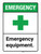 Emergency: Emergency Equipment ANSI Portrait - Wall Sign