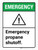 Emergency: Emergency Propane Shutoff ANSI Portrait - Wall Sign
