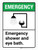Emergency: Emergency Shower and Eye Bath ANSI Portrait - Wall Sign
