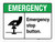 Emergency: Emergency Stop Button ANSI Landscape - Wall Sign