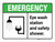 Emergency: Eye Wash Station and Safety Shower ANSI Landscape - Wall Sign