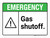 Emergency: Gas Shutoff ANSI Landscape - Wall Sign