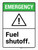 Emergency: Gas Shutoff ANSI Portrait - Wall Sign