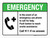 Emergency: In the Event of Emergency Use Phone to Call for Help ANSI Landscape - Wall Sign