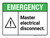 Emergency: Master Electrical Disconnect ANSI Landscape - Wall Sign