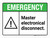 Emergency: Master Electronical Disconnect ANSI Landscape - Wall Sign