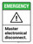 Emergency: Master Electronical Disconnect ANSI Portrait - Wall Sign