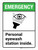 Emergency: Personal Eyewash Station Inside ANSI Portrait - Wall Sign