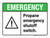 Emergency: Propane Emergency Shutoff Switch ANSI Landscape - Wall Sign