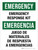 Emergency: Emergency Response Kit Bilingual Portrait - Wall Sign