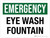 Emergency: Eye Wash Fountain Landscape - Wall Sign