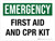 Emergency: First Aid and CPR Kit Landscape - Wall Sign