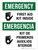 Emergency: First Aid Kit Inside Bilingual Portrait - Wall Sign