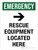 Emergency: Rescue Equipment Located Here with Right Arrow Portrait - Wall Sign