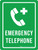 Emergency Telephone Portrait - Wall Sign