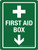 First Aid Box with Arrow Portrait - Wall Sign