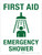 First Aid Emergency Shower Portrait - Wall Sign
