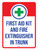 First Aid Kit And Fire Extinguisher In Trunk Portrait - Wall Sign