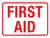 First Aid Red and White Landscape - Wall Sign
