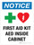 Notice: First Aid Kit AED Inside Cabinet Portrait - Wall Sign
