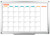 Write-in Month and Notes Calendar Dry-Erase Whiteboard