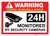 Warning: Video Surveillance 24H Monitored By Security Camera Landscape - Wall Sign
