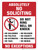 Absolutely No Soliciting, Do Not Ring Bell or Knock - Wall Sign