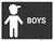 Boy's Bathroom with Icon - Wall Sign